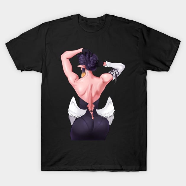 ninomae inanis fanart bare back sticker T-Shirt by Fraankyy2